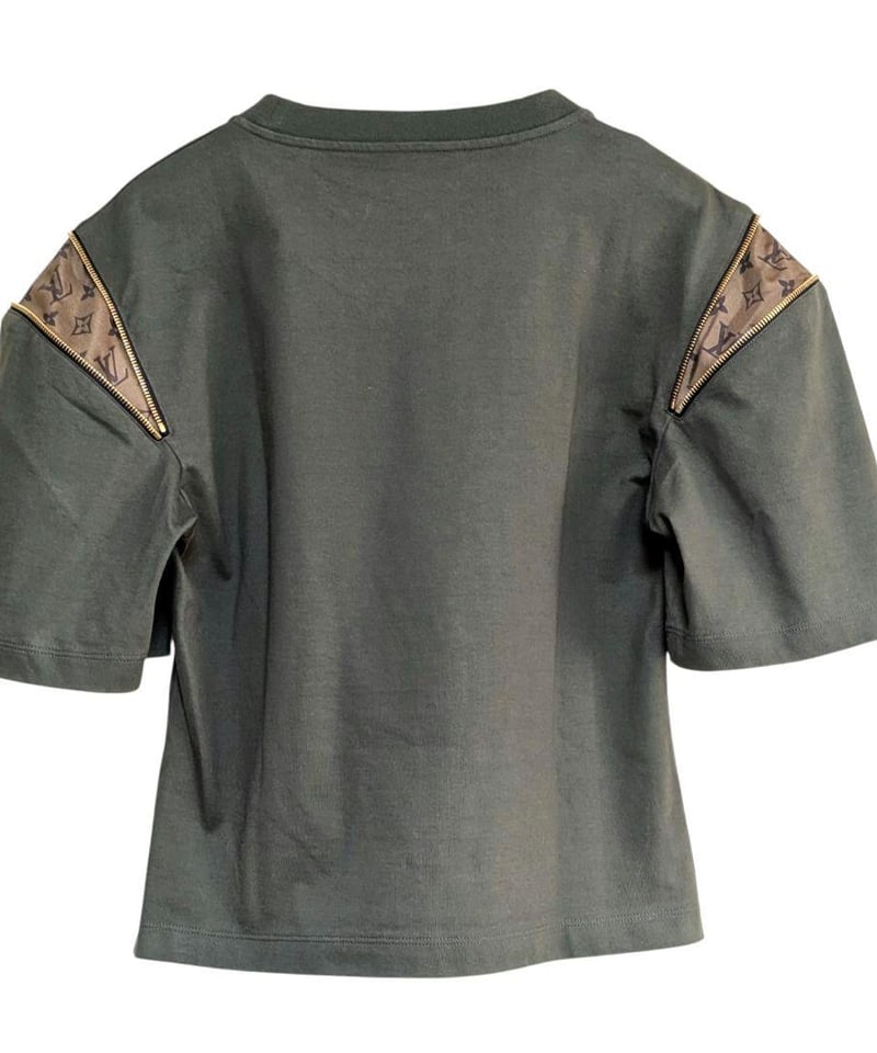 Louis Vuitton モノグラムチェーン装飾 ZIPTシャツ 半袖オリーブ | Offi