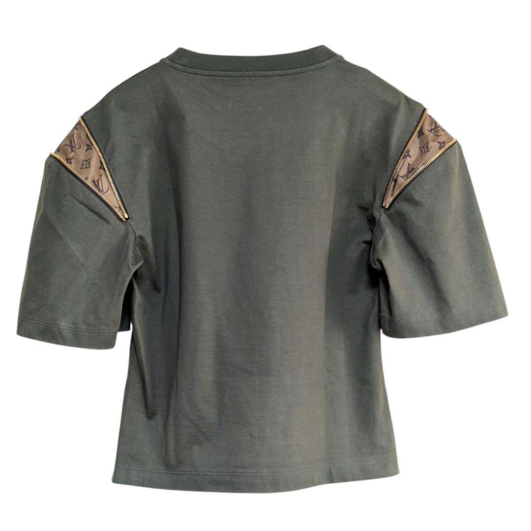 Louis Vuitton モノグラムチェーン装飾 ZIPTシャツ 半袖オリーブ | Offi