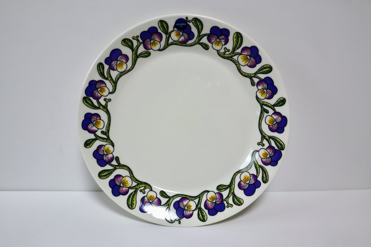 ここケトオルヴォッキプレート ARABIA Keto-orvokki ケトオルヴォッキ プレート | sininenlootus