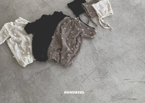 *. 即納  .*  nunubiel pompon romper& bonnet 2025春 韓国子供服