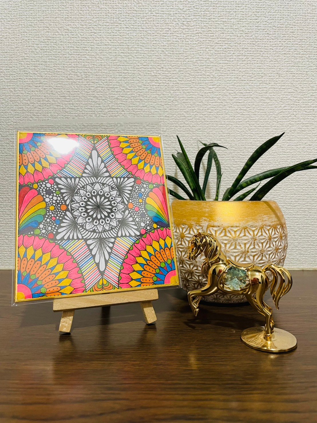 開花 Flowers in full bloom ゼンタングル Zentangle アート a