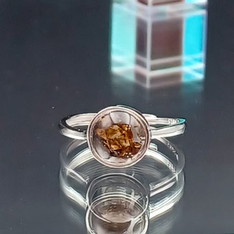 シルバー925モルダバイトセイムチャン隕石 2連リング 隕石リング | STORES