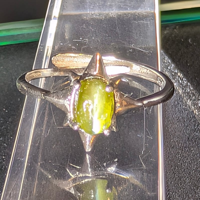 ラスト『魔法石クリソベリルキャッツアイ』シルバー925リング〜力の