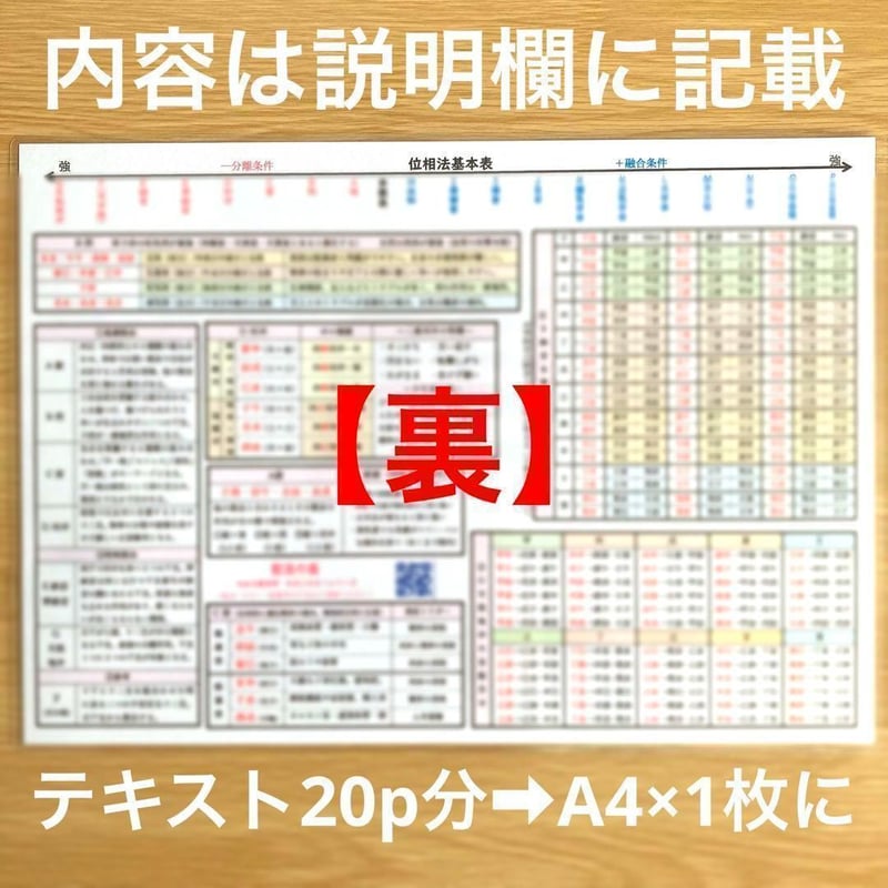 送料無料 ギフト キホン】⑥位相法基本表 LV.3 | ゆめ乃算命学 ストアーズ本店 その他