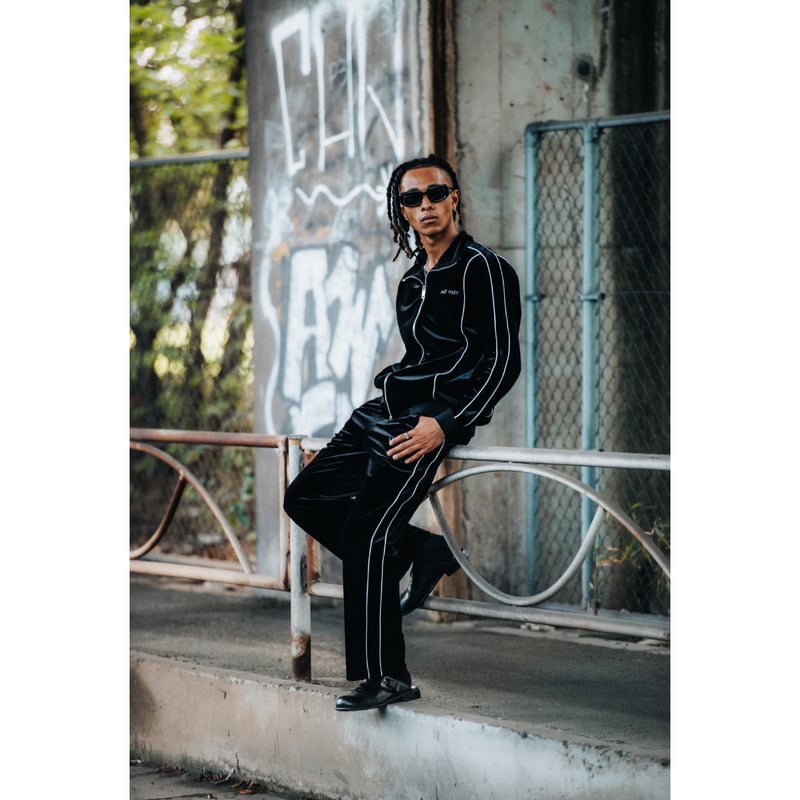 LASTNEST ベロア ブラックパンツ ラストネスト LAST NEST Velour Emb Track Pants V2 （Black