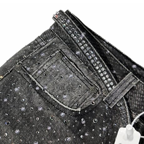 BIRTH OF ROYAL CHILD / ３D printing washed full diamond denim black