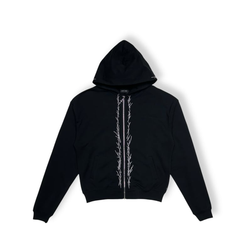 LAST NEST / stick embroidery zip-up hoodie | OT