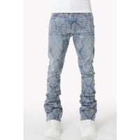 GUAPI / steel blue embellished denim V2