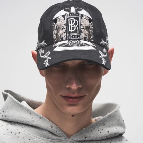 BIRTH OF ROYAL CHILD / double lion embroidered baseball cap