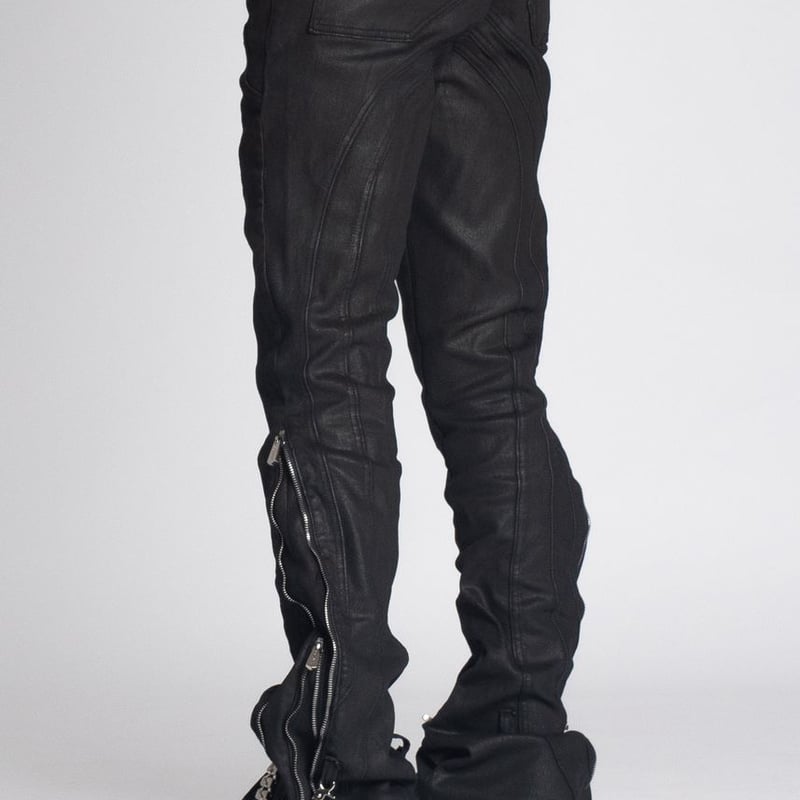GUAPI / obsidian black waxed chain denim | OTHE