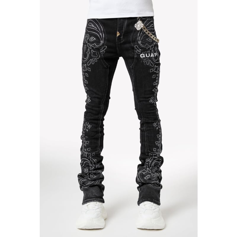 GUAPI / vintage black paisley denim | OTHELLO F