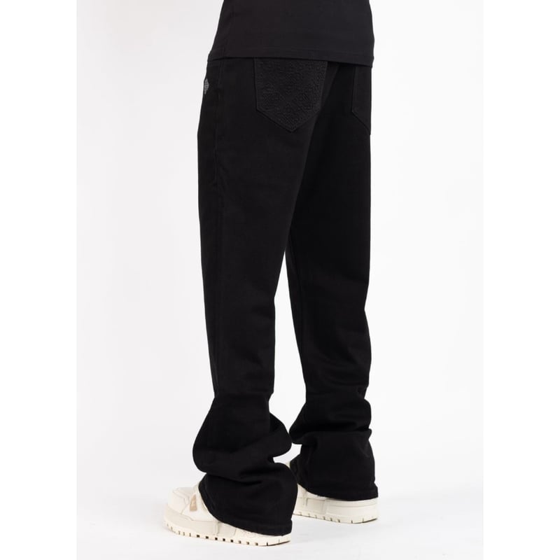 GUAPI / obsidian black basics flared denim | OT