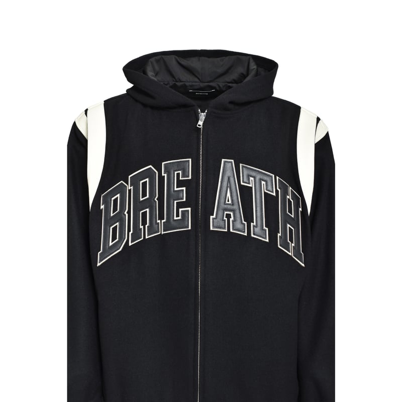 BREATH / arch logo hooded varsity jacket | OTHE