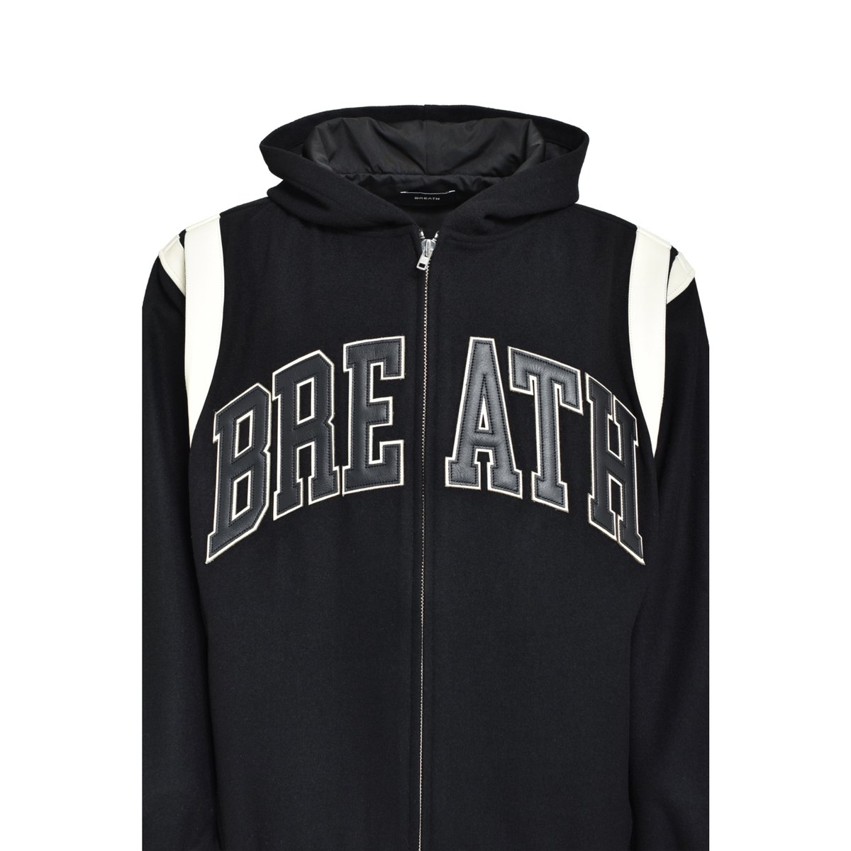 BREATH / arch logo hooded varsity jacket | OTHE