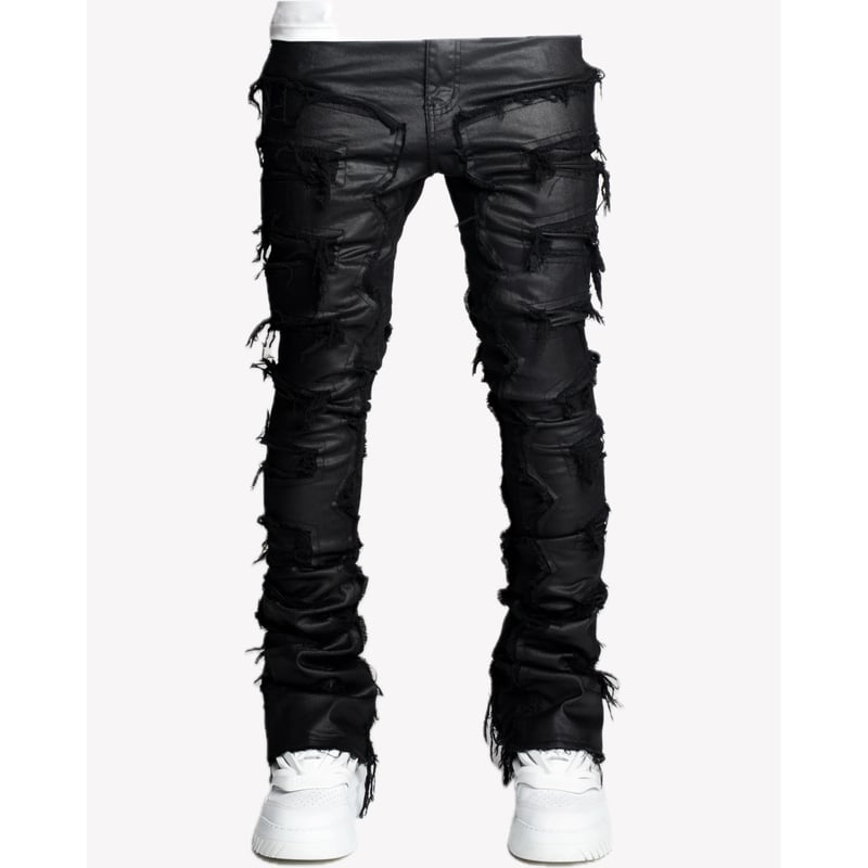 GUAPI / obsidian black waxed stacked denim | OT
