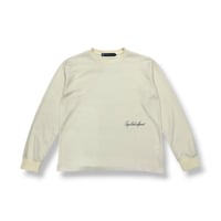 A Good Bad Influence / pointed logo waffle L/S tee beige