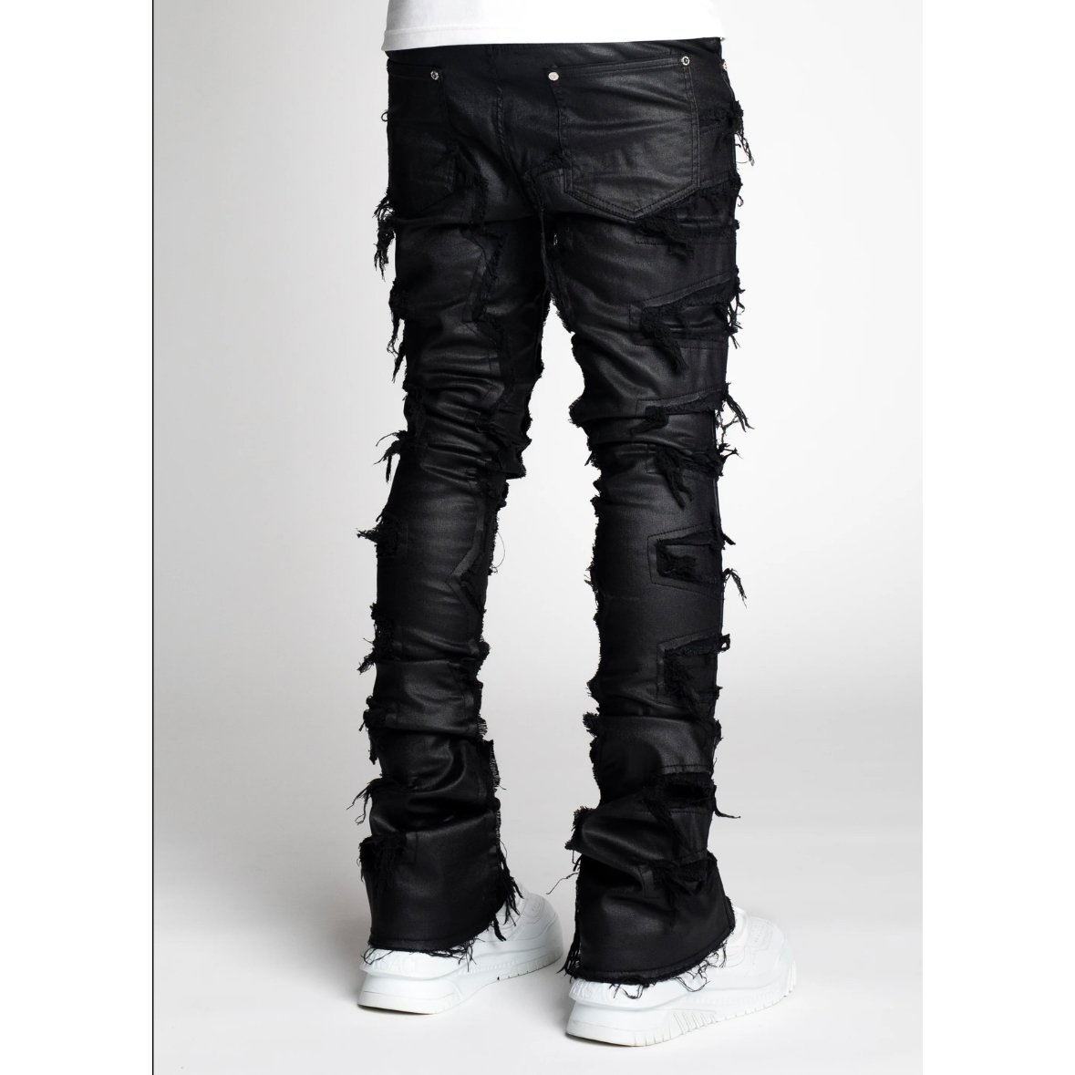 GUAPI / obsidian black waxed stacked denim | OT