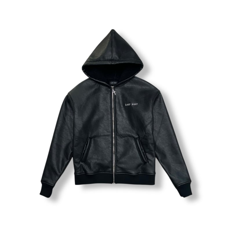 LAST NEST / faux leather boa hoodie | OTHELLO F