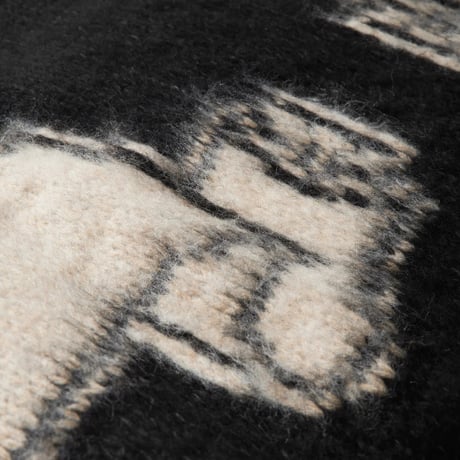 ASKYURSELF / wrapped banned brushed knit black