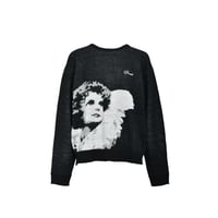 BREATH / angel script logo mohair knit black