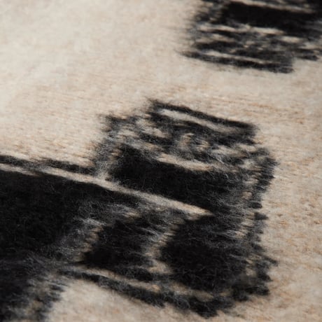 ASKYURSELF / wrapped banned brushed knit ecru