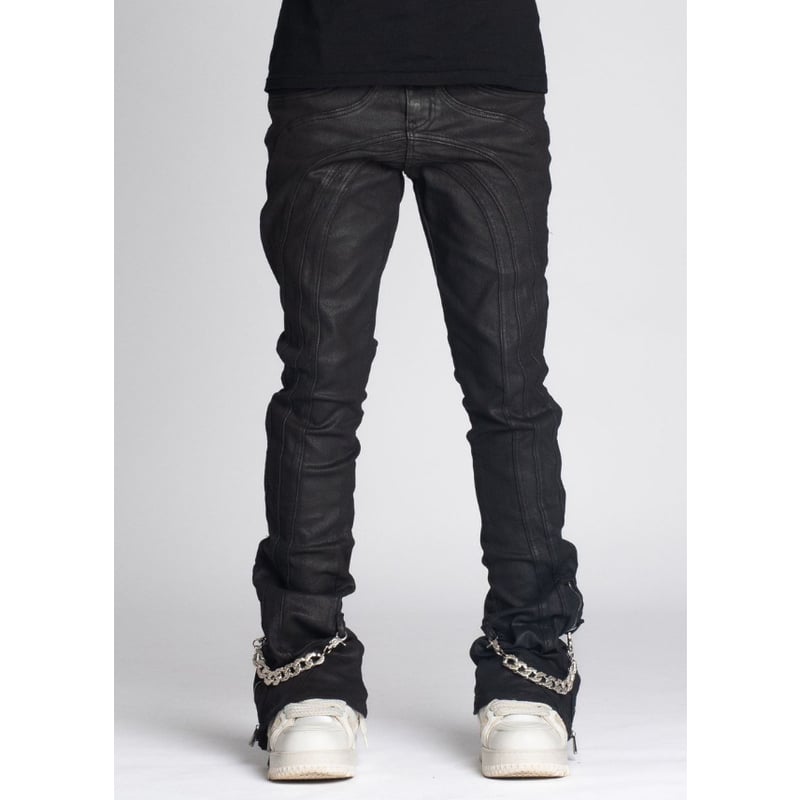 GUAPI / obsidian black waxed chain denim | OTHE