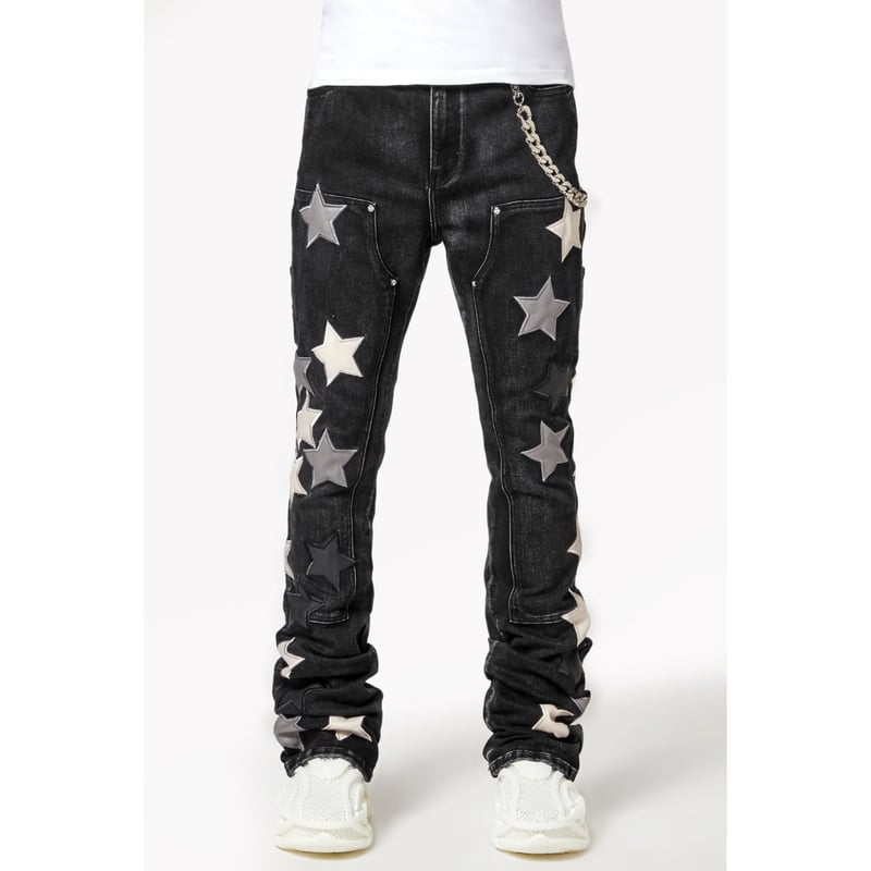 パンツ GUAPI obsidian black vintage stars denim Guapi Vintage Stars Denim Jeans Obsidian Black Men's - SS25 - US
