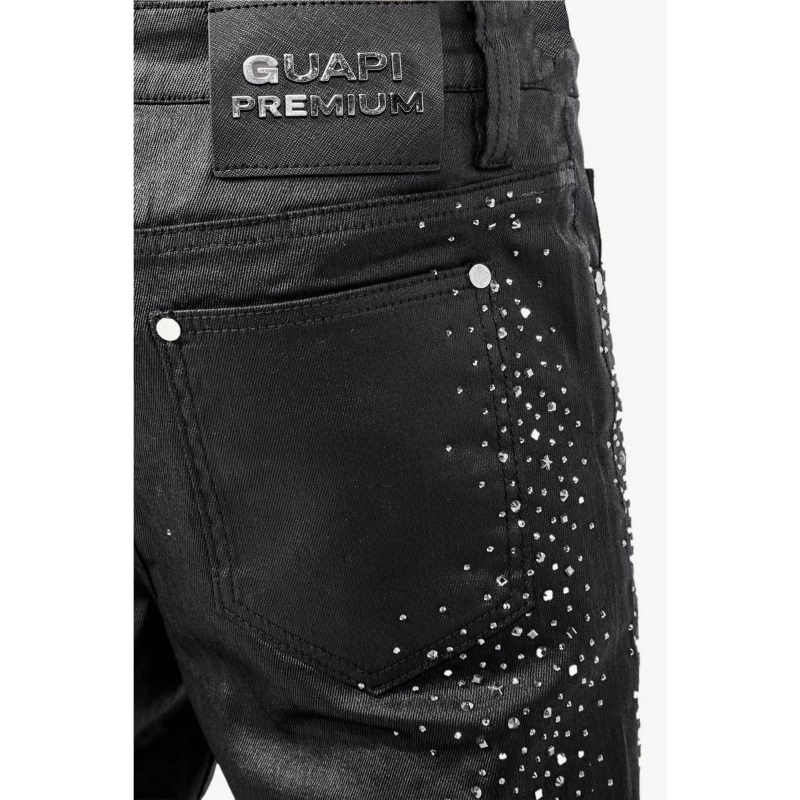 GUAPI / all black starry sky waxed denim | OTHE
