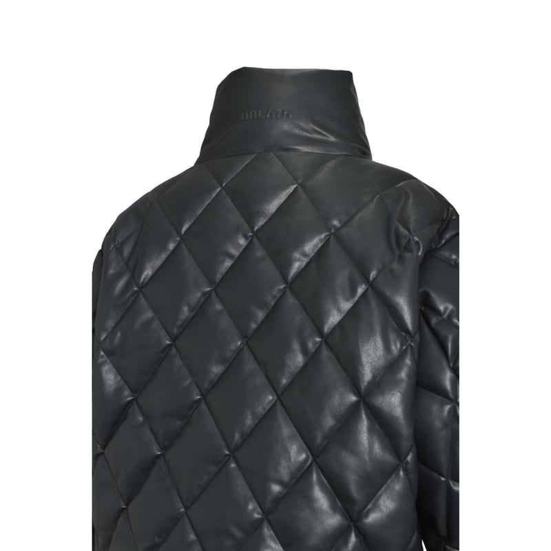 BREATH / faux leather quilting down jacket | OT