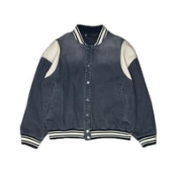 A Good Bad Influence / denim varsity jacket