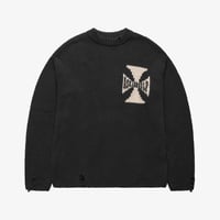 ASKYURSELF / rider cross knit black