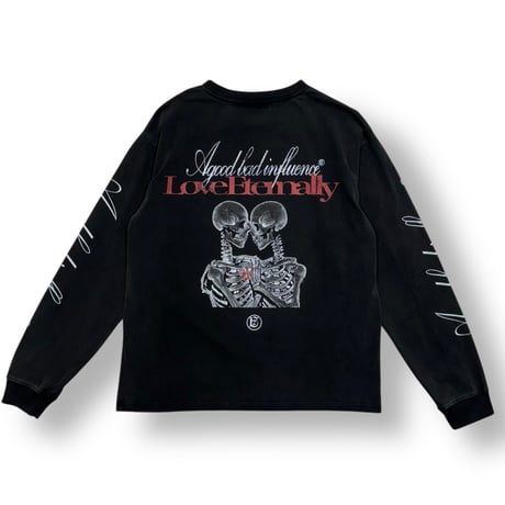 A Good Bad Influence / love eternally L/S tee black