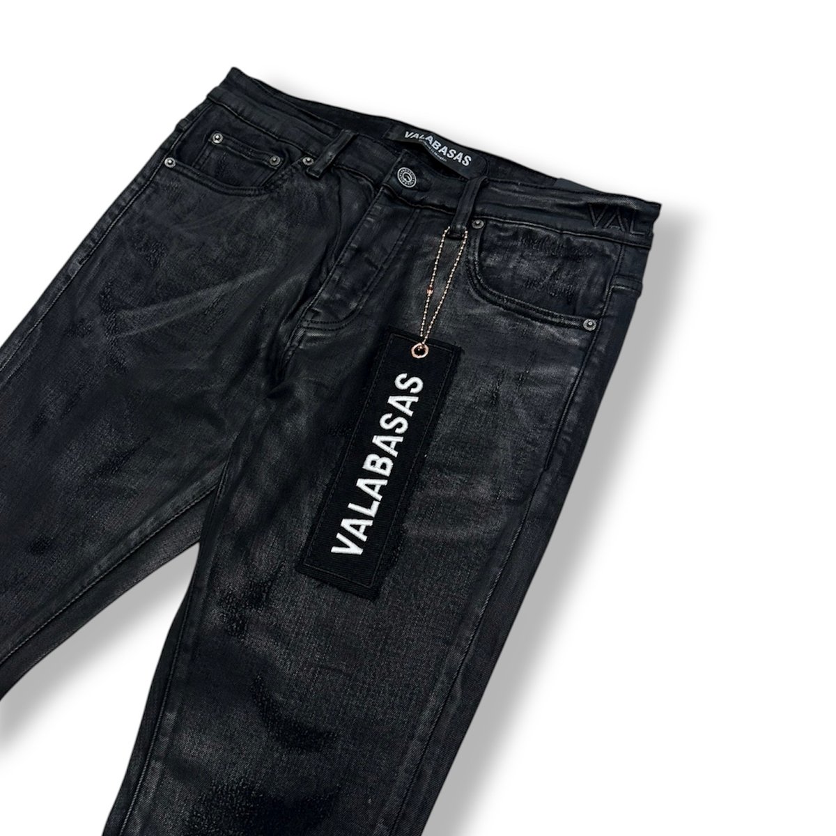 パンツ valabasas nitrous denim VALABASAS / nitrous stacked black waxed | OTHEL