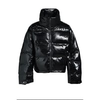 BREATH / faux leather crocodile down jacket