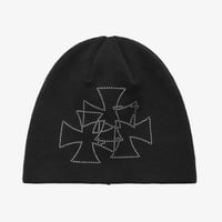 ASKYURSELF / cross studs beanie