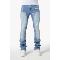 GUAPI / aqua blue starflare denim