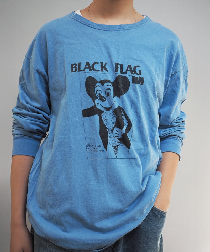 BLACK FLAG Tシャツ 青 BLACK FLAG Tシャツ 青 BLACK FLAG ブラック