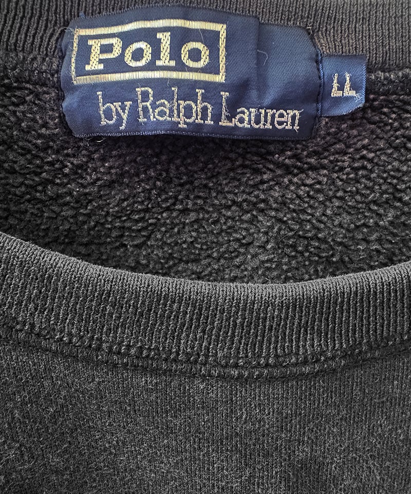90s］POLO RALPH LAUREN SWEAT / BLACK / XL | Da