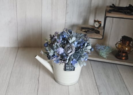 アーティフィシャルフラワー＊ブリキ鉢*アレンジ*