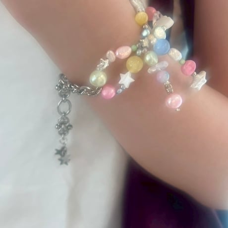 macaron ribbon bracelet