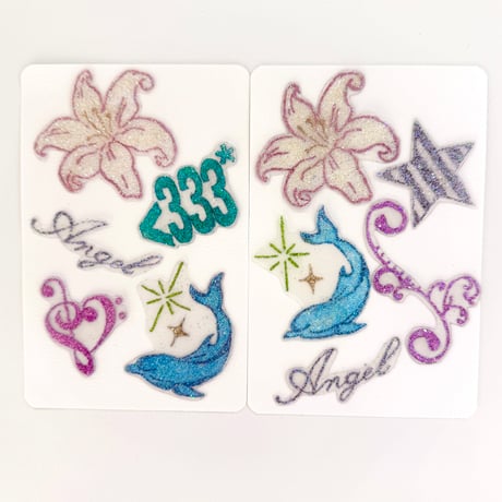 Lily & Dolphin <333 Body Jewelry Sticker 🐬🌺