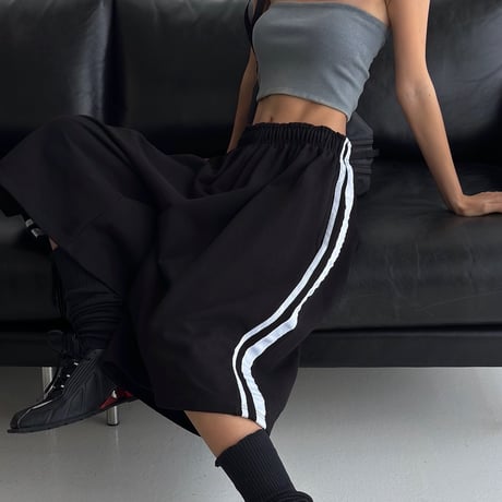 side-stripe oversized bermuda shorts