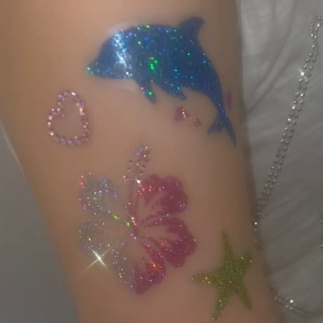Mermaid beach 🐬🌺🏝️body jewelry sticker