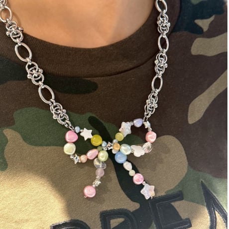 macaron ribbon necklace