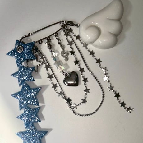 Angel star⭐︎×♾️ pin keyring