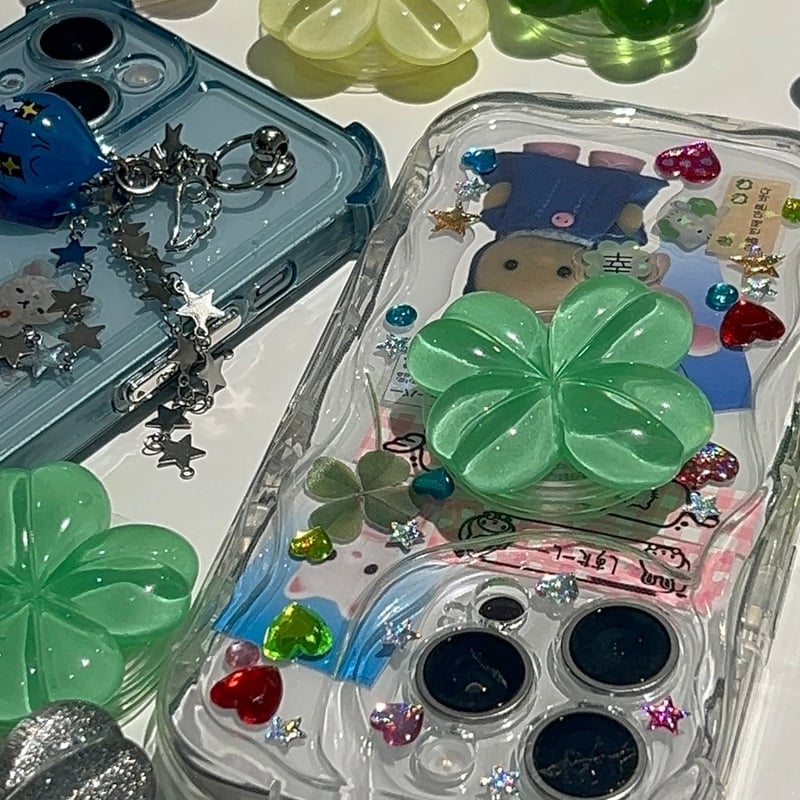 normal)lucky clover grip tok🍀/ノーマル)ラッキークローバースマホ