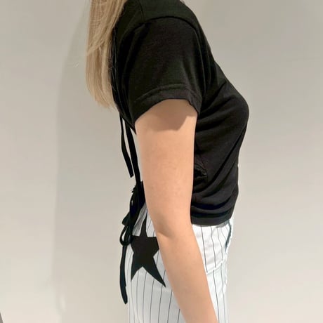 back twin ribbon tee