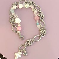 cross star drop chain bracelet ⊹˙∘•💫ᯓ