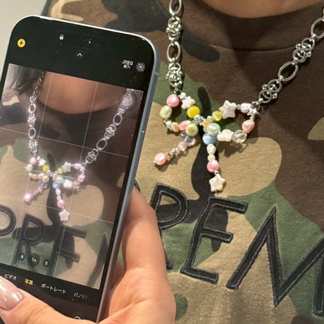 macaron ribbon necklace