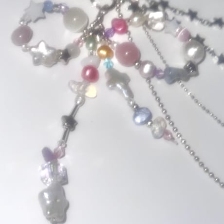 桃syrup pearl strap🍑ᐝ/桃シロップパールストラップ